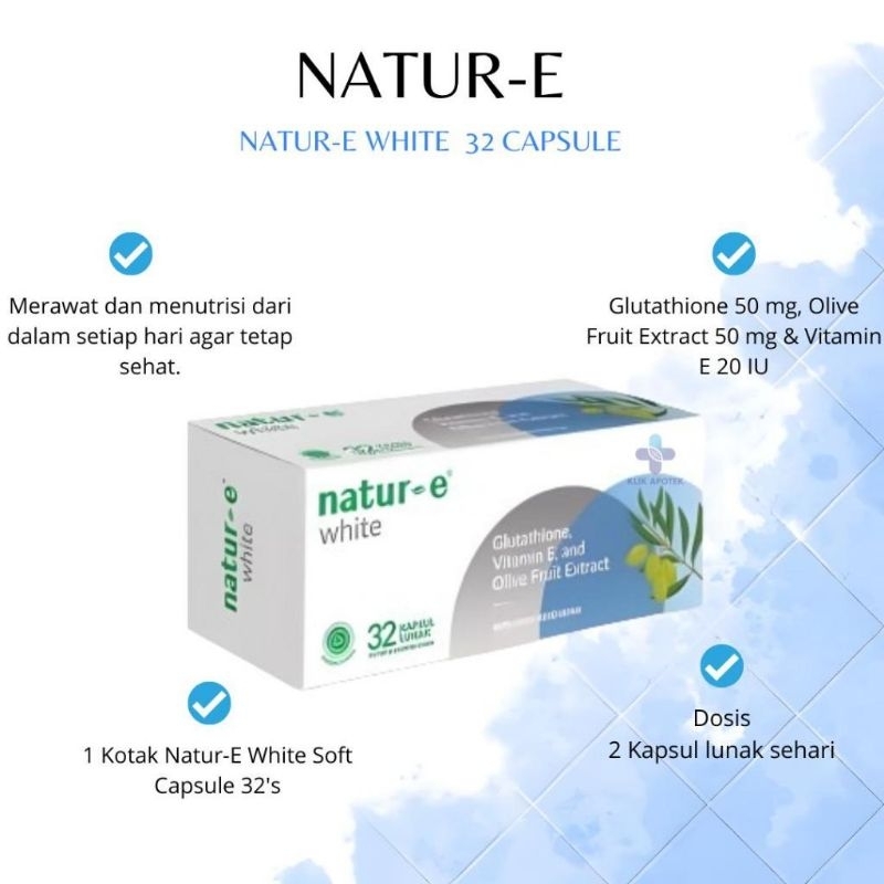 NATURE WHITE NATURE-E WHITE BRIGHTENING SOFT CAPSUL MERAWAT KULIT