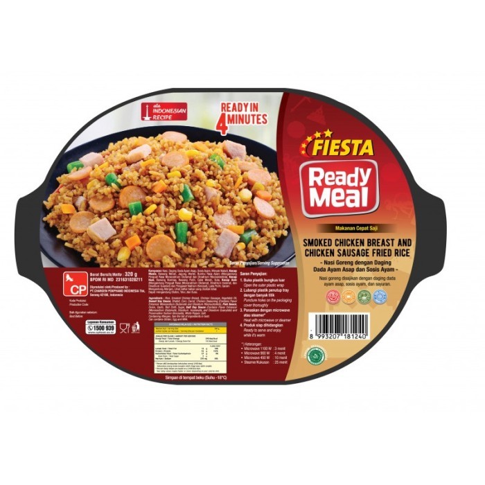 

Fiesta Ready Meal Frozen - Smoked Chicken Breast And Chicken Sausage Fried Rice