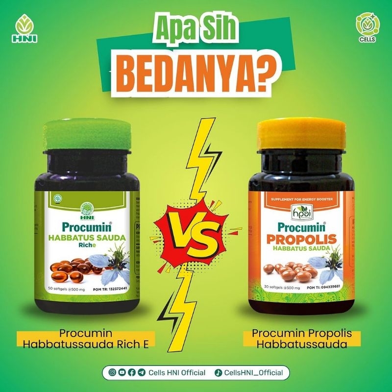 

Procumin Propolis, Procumin Habbatussauda, Herbal alami HNI