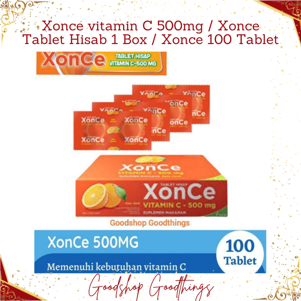 Xonce vitamin C 500mg / Xonce  Tablet Hisab 1 Box / Xonce 100 Tablet