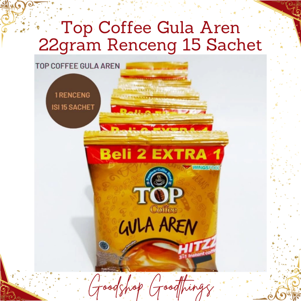 

Top Coffee Gula Aren 22gram Renceng 15 Sachet