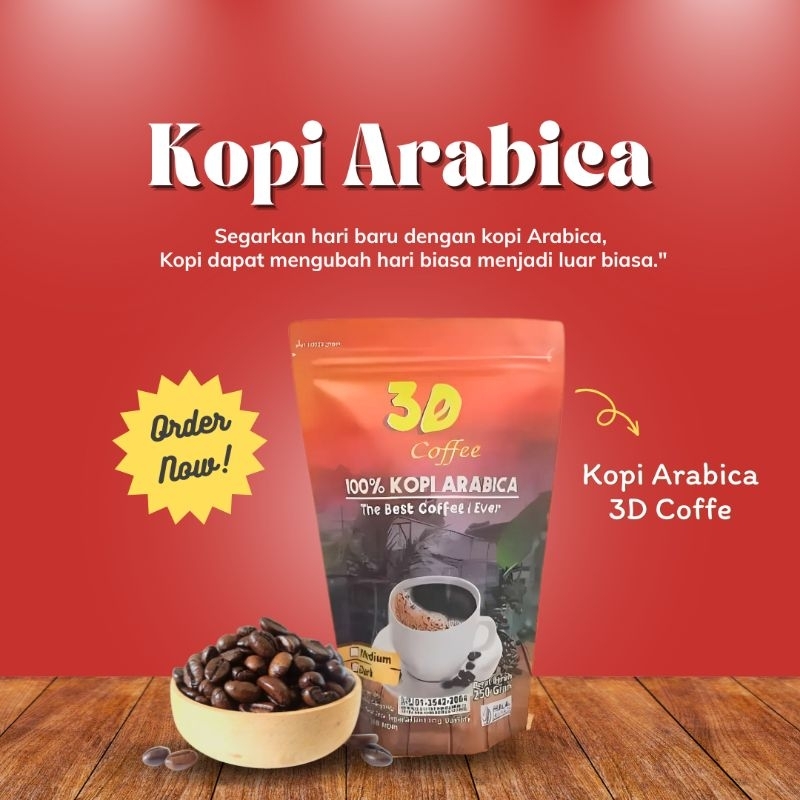 

3D Coffee 100% Arabica - 250 gram