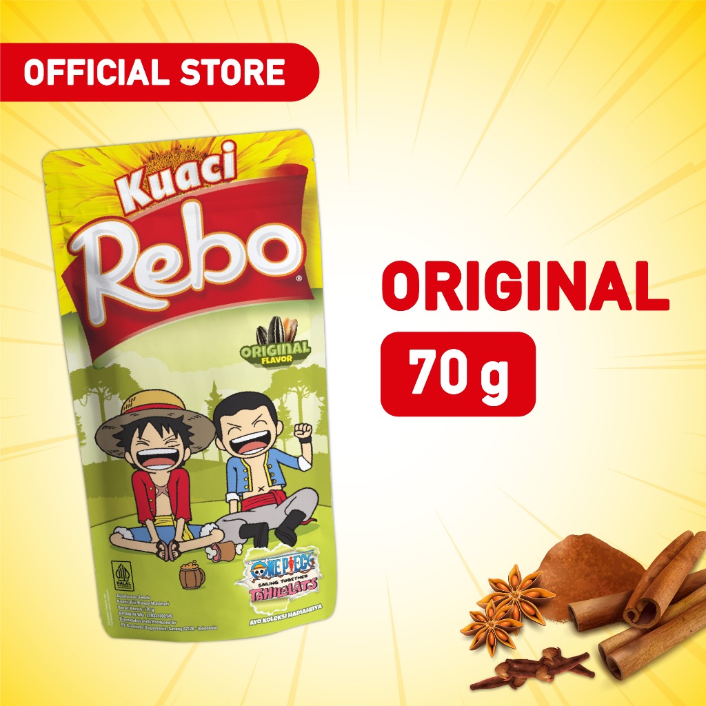 

Rebo Kuaci Rasa Original 70 Gram - Kuaci Biji Bunga Matahari