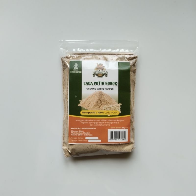 

(Nusaibah) Lada Putih Bubuk pack 50g
