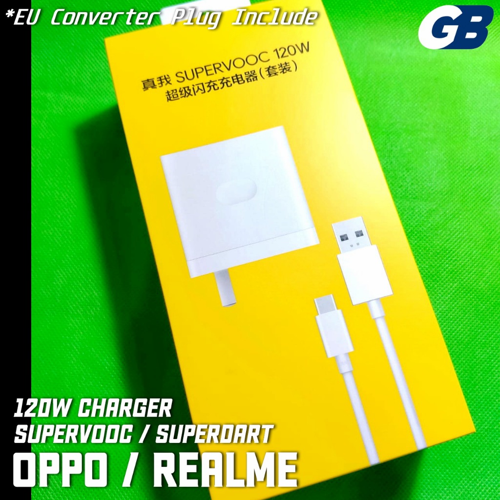 Oppo Realme 120W Watt SuperVOOC SuperDart Charger Adaptor Fast Charging Original GT 6