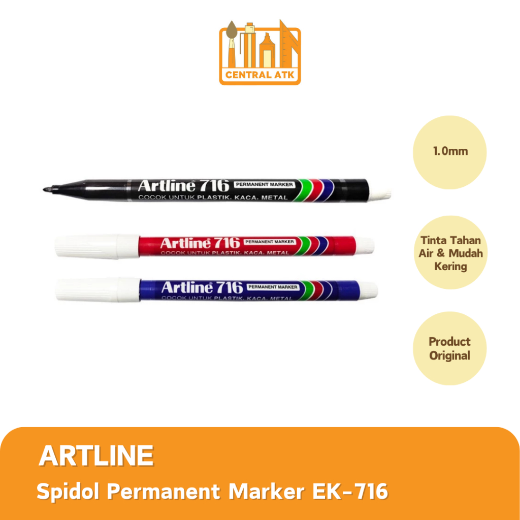 

SPIDOL WARNA / SPIDOL PERMANENT KECIL ARTLINE EK-716 (1 PCS)
