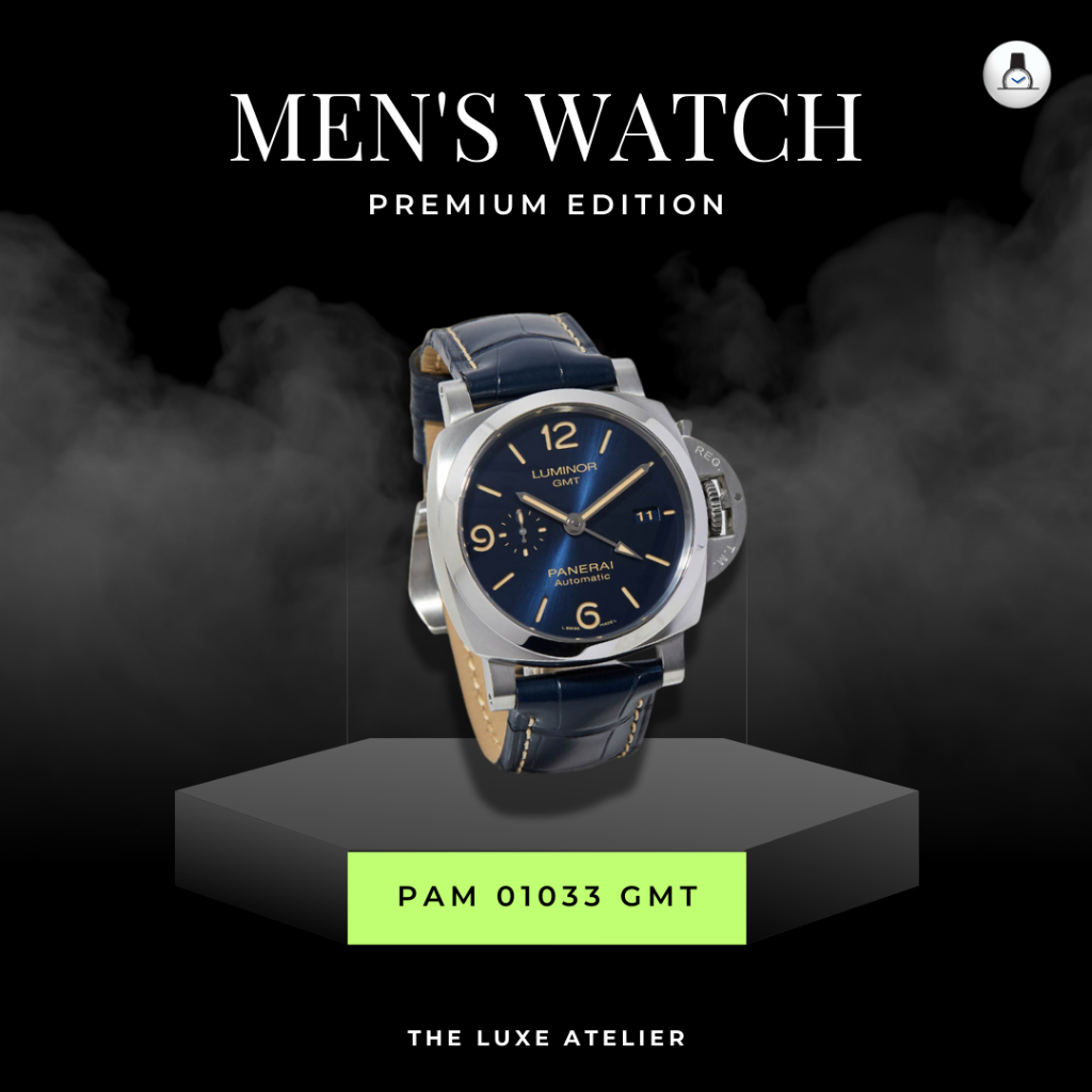 LUXURY MAN WATCH/JAM TANGAN MEWAH PRIA PANERAI LUMINOR GMT PAM 01033