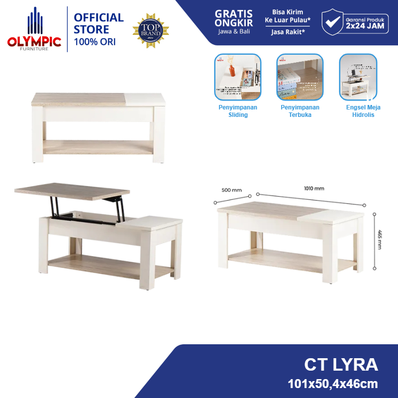 Olympic Coffee Table / Meja Tamu / Meja Teras / Meja Kopi / CT LYRA