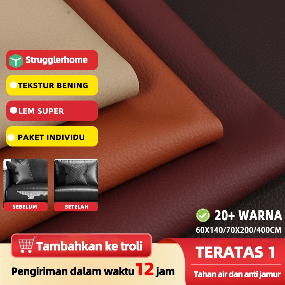 [strugglerhome] tambalan sofa kulit sticker kulit pu leather kulit kursi sticker kulit tas sticker k