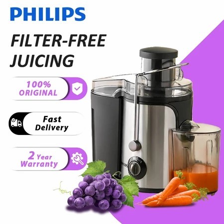 Juicer Philips Tanpa Ampas 800w Blender Jus Buah 99% Fresh Fruit Juice Blender Slow Juicer Original