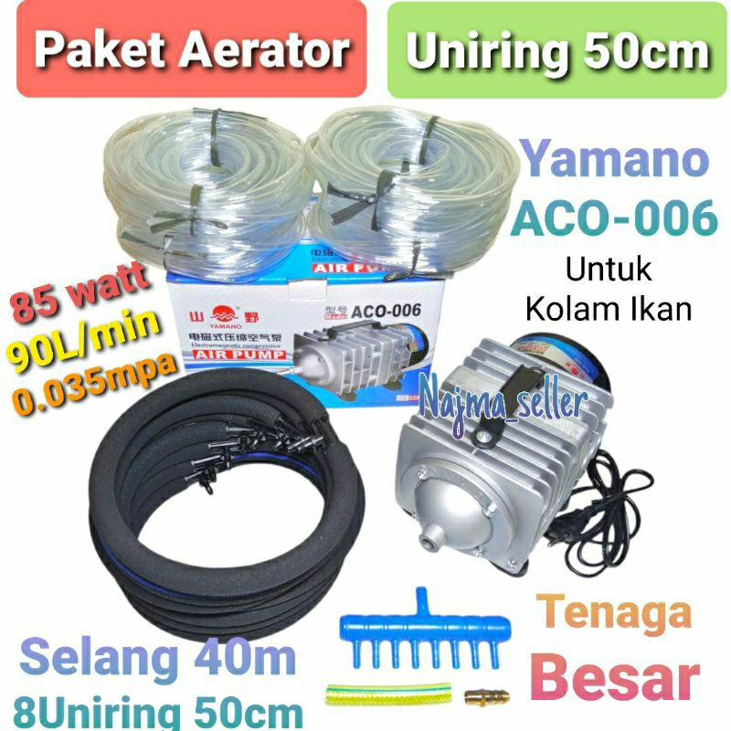 NAJMASELLER - Paket Aerator  Kolam UNIRING Yamano ACO-006. Tenaga Besar. Khusus ternak budidaya ikan