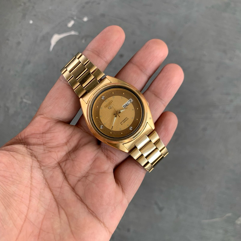 Seiko 5 automatic 7s26 gold