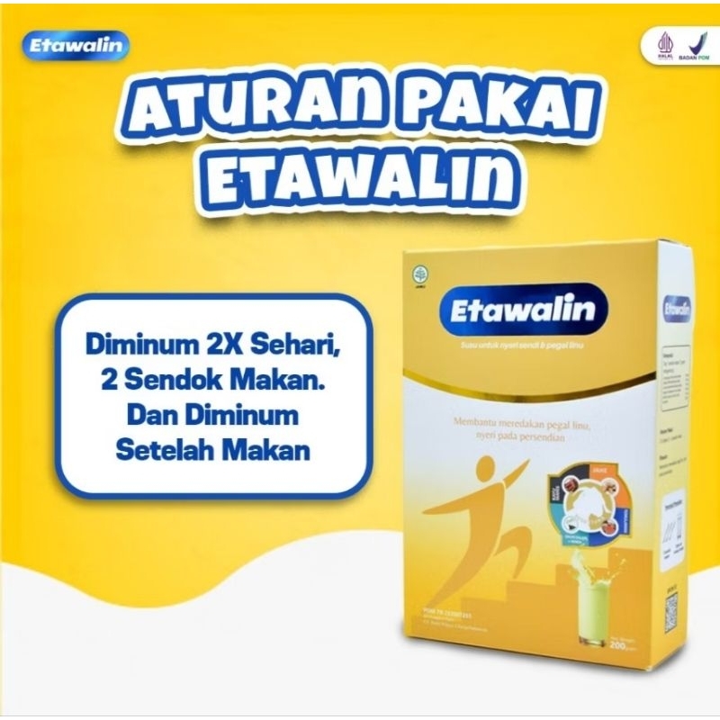 

Etawalin Susu Kambing Etawa Solusi Bantu Terapi Tulang dan Sendi 1 Box 200 Gr BPOM Halal MUI