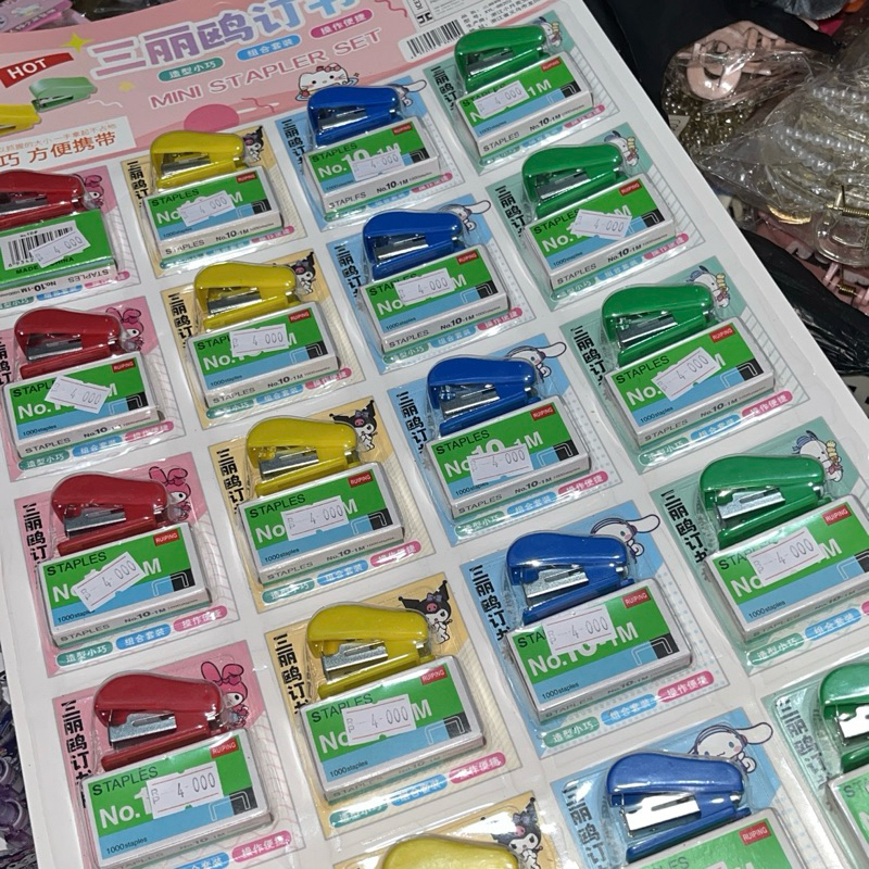 

❤️FREE GIFT❤️ SATU SET CEKLEKAN STREPLES STAPLER MINI DENGAN ISI