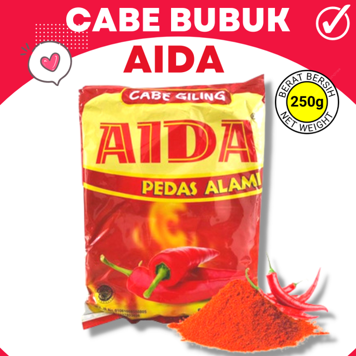 

Cabe Bubuk Aida 250 gram Sachet