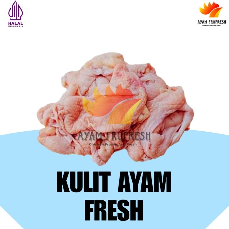 

Kulit ayam fresh 500gram halal langsung dari pemotongan