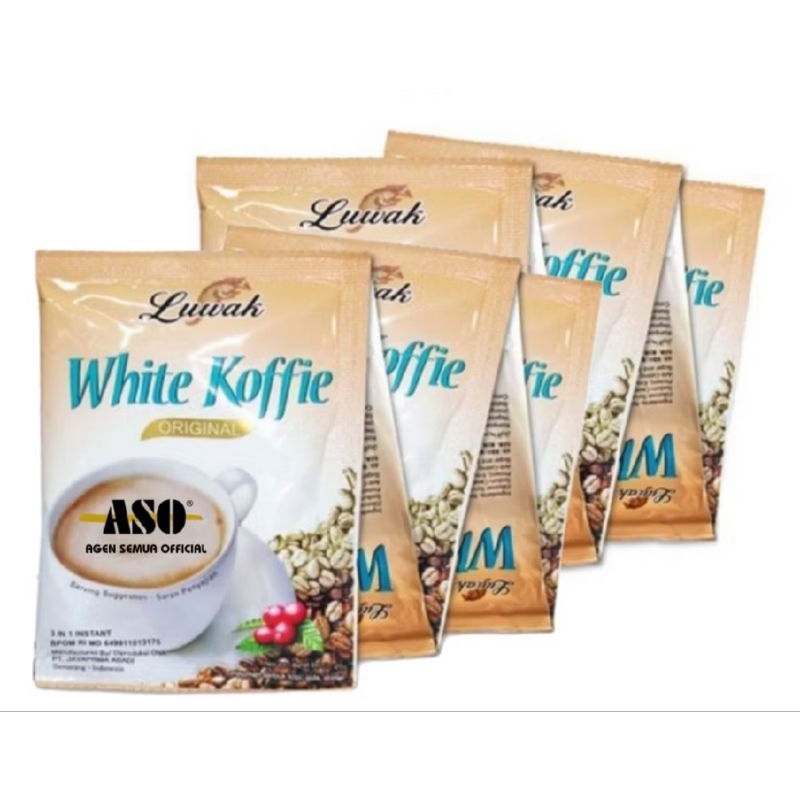 

WHITE COFFE SACHET 1 RENCENG 10PCS