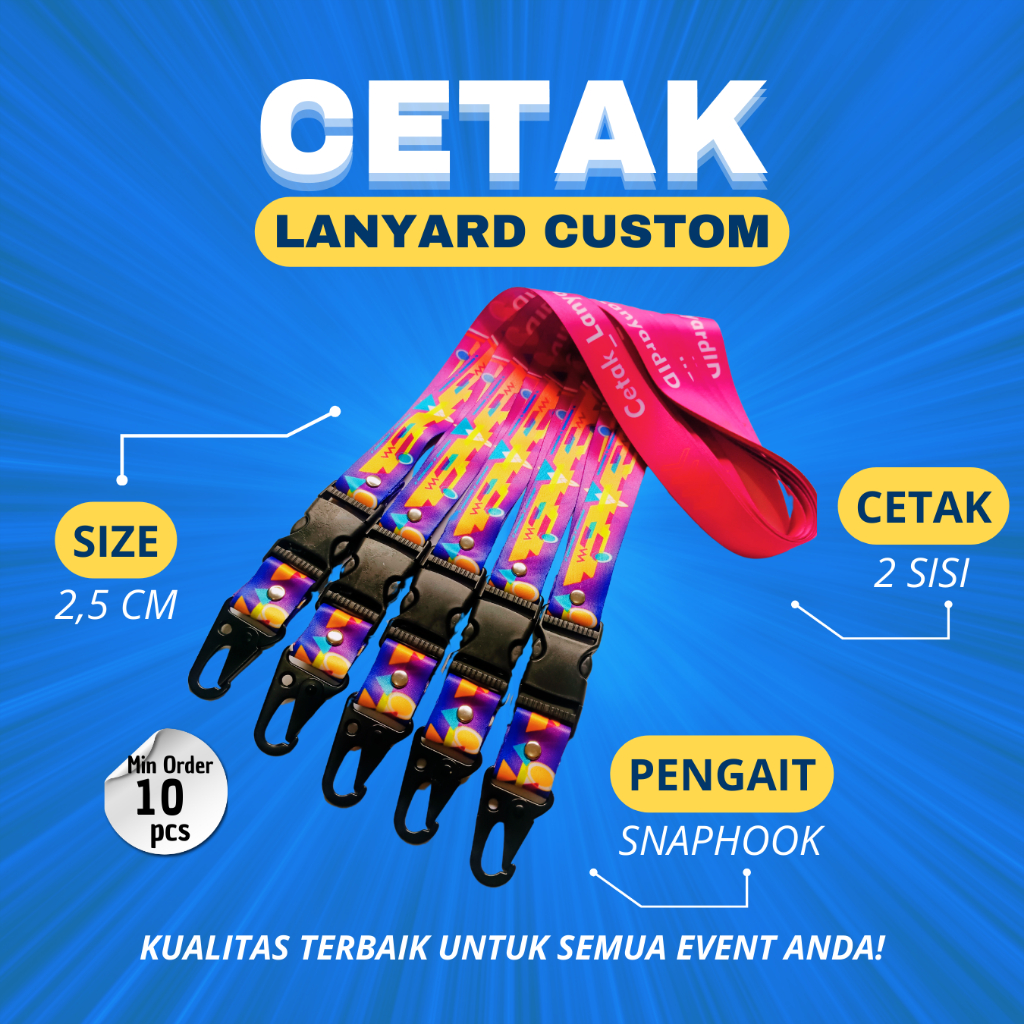 

Lanyard Custom Premium Tahan Lama Cocok Untuk Pekerja Kantoran dan Sekolah