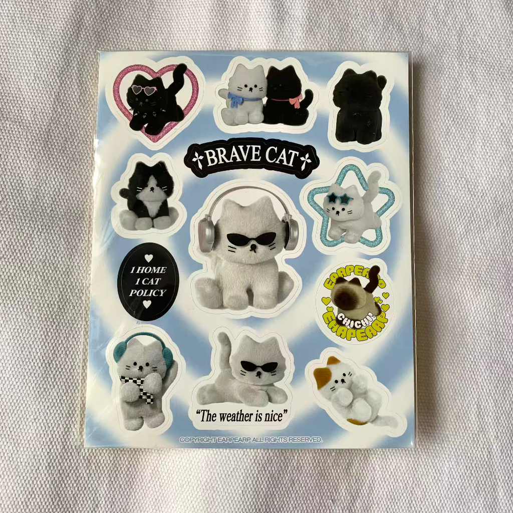 

Earpearp sticker korea polco deco character cat y2k seal illustration