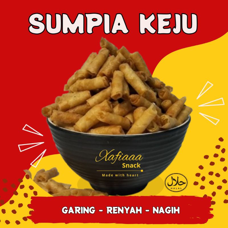 

200 GRAM SUMPIA KEJU PREMIUM CEMILAN KULIT LUMPIA DENGAN ISI KEJU SNACK SUMPIA