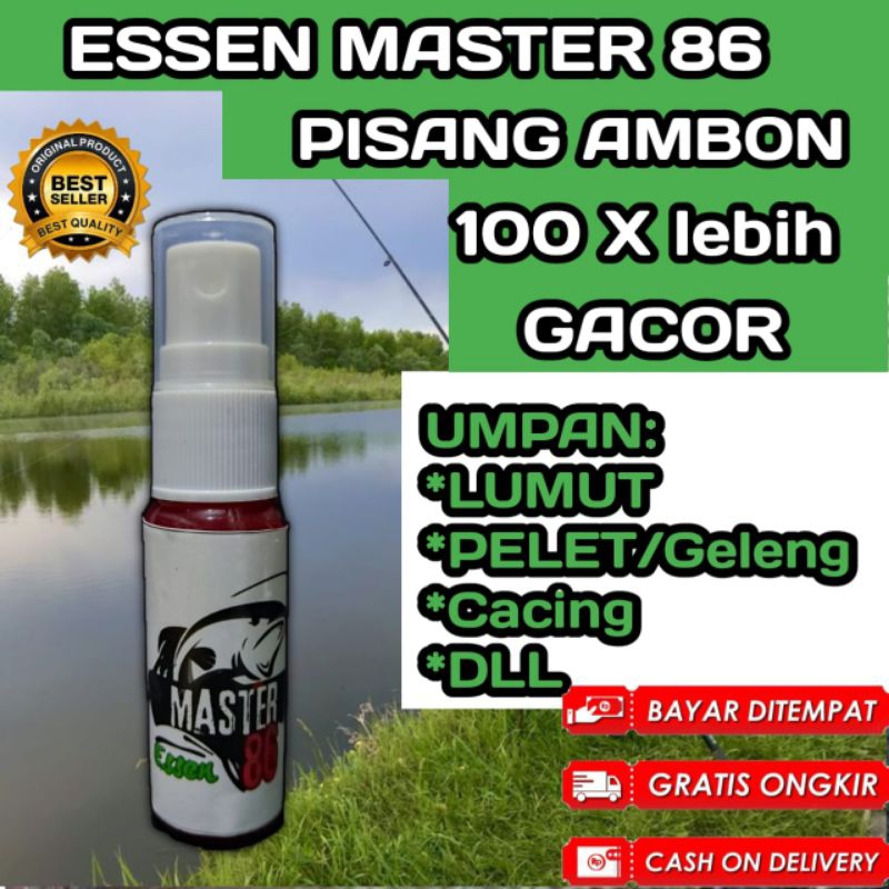 Essen isi 30 ml master86 rasa Pisang Ambon Essen ikan patin super Ikan Nila Liar mujaer ikan mas ika