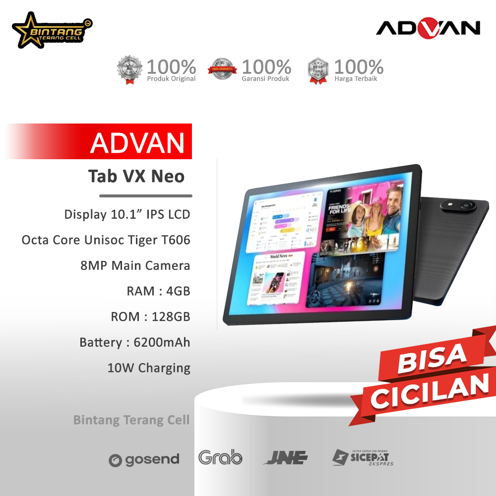 Advan VX Neo Tablet RAM 4/128GB Garansi Resmi