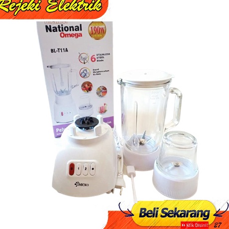 Pusat Original  Blender National Omega Blender Kaca 2 in 1 National Quality  Blender Berkualitas