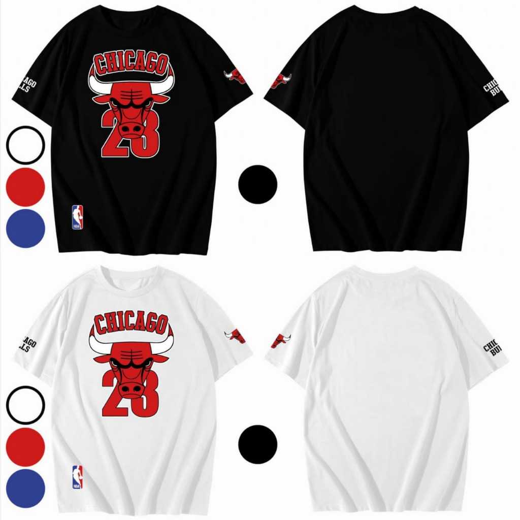 KAOS NBA CHIGAGO I KAOS BANTENG PDI I SIZE JUMBO M L XL XXL XXXL I KAOS BRANDED
