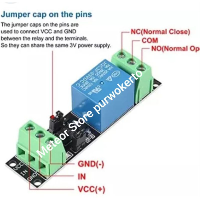 relay 3 volt dc 1 Channel untuk nodemcu esp8266 esp32 cam wemos d1 mini uno