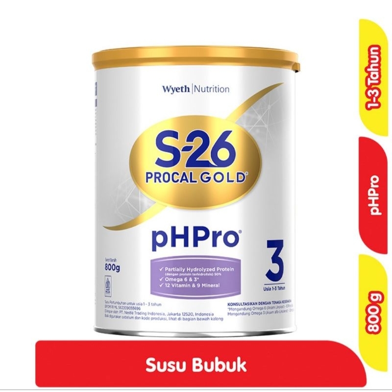 

S-26 Procal Gold pHPro Susu Pertumbuhan Anak 1-3 Tahun 800 g