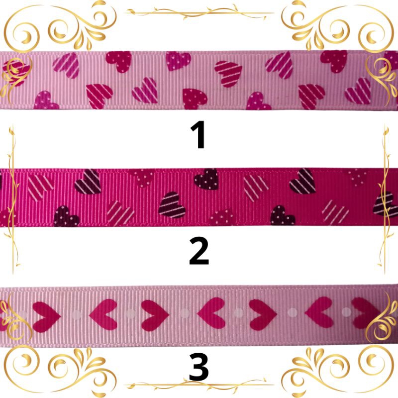 

Pita Grosgrain Love 1,6cm / Pita Motif / Pita Karakter per yard