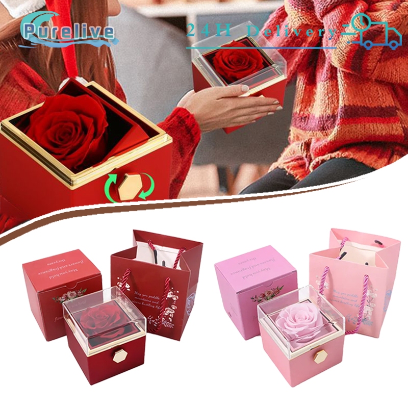 

Kotak Penyimpanan Perhiasan Promise Ring Box Tempat Cincin Lamaran