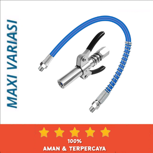 KEPALA POMPA GEMUK POMPA SELANG GREASE GUN KONEKTOR + SELANG - Grease Gun Coupler