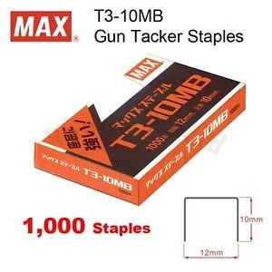 

Staples MAX T3-10MB (12 x 10 mm) / Refill Gun Tacker T3-10MB / isi Stepler Tembak ORIGINAL