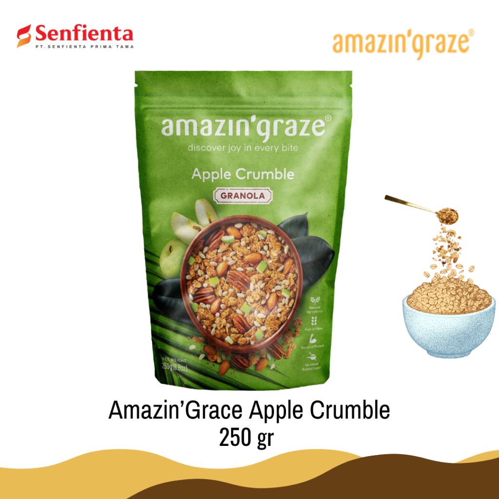

Amazin'Graze Apple Crumble Granola 250 gr