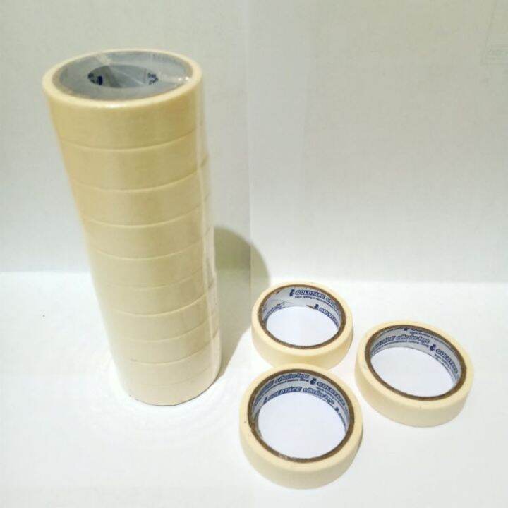 

SATU SLOP ISOLASI KERTAS TIPIS KECIL MASKING TAPE ISI 10 PCS