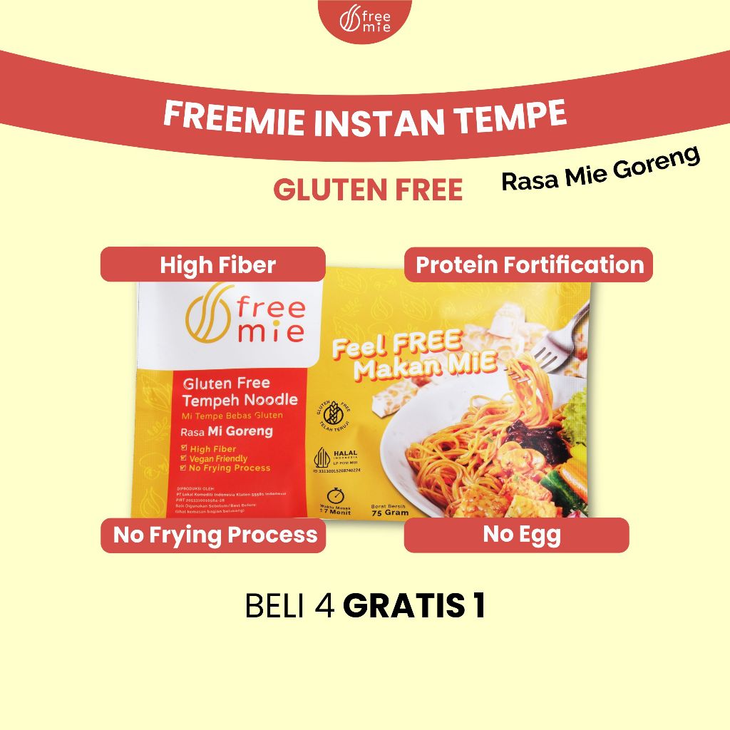 

Freemie Goreng Tempe Gluten Free ~ Mie Tempe ~ High Fiber Vegan Friendly
