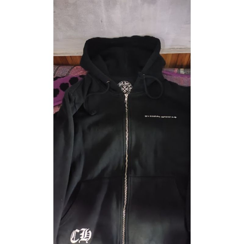 zipper hoodie chrome hearts