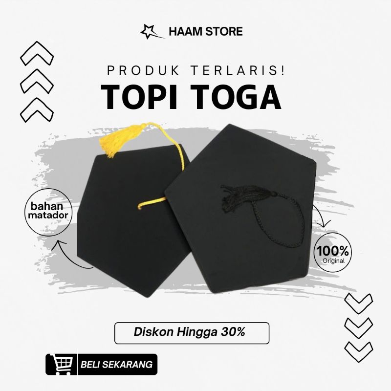 [TERLARIS]Topi Toga Topi Sarjana Topi Wisuda Perlengkapan Wisuda Perlengkapan Sarjana Perlengkapan K