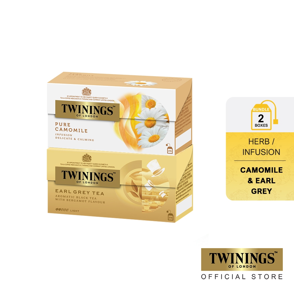 

[Paket Bundle] Twinings Teh Celup Pure Camomile dan Bergamot Earl Grey