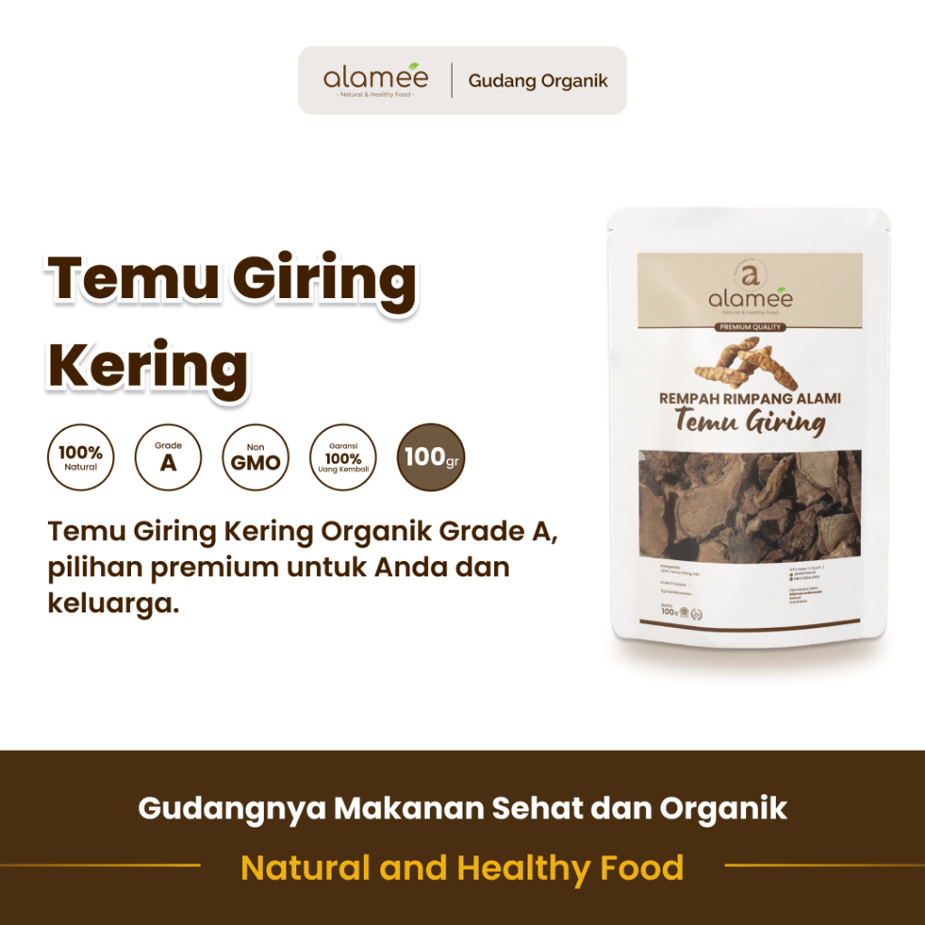 

alamee rimpang temu giring 100 gram herbal alami untuk kesehatan kulit rempah nusantara alami