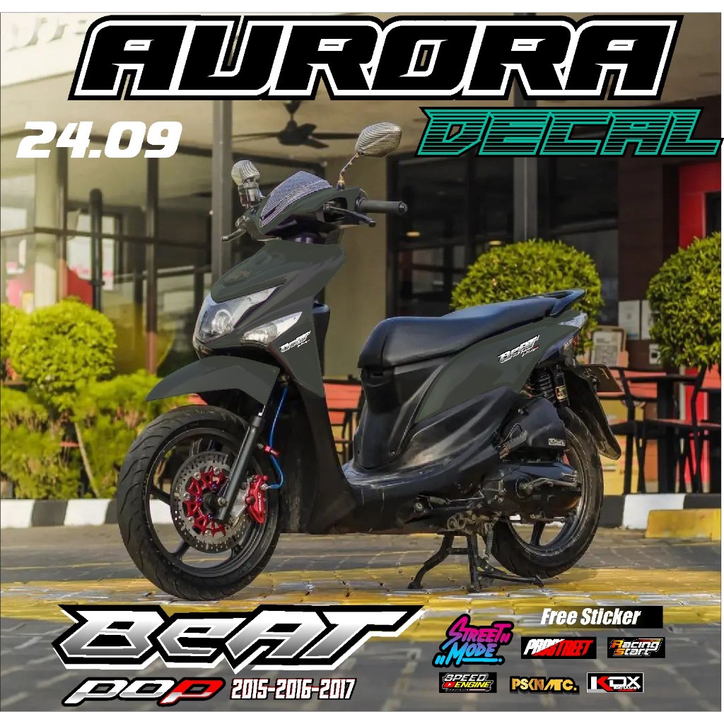 COD TERBARU Decal Stiker BEAT POP 2015 2016 2017 FULL BODY NEW  DESIGN GRADASI STICKER KREN BEAT MOD