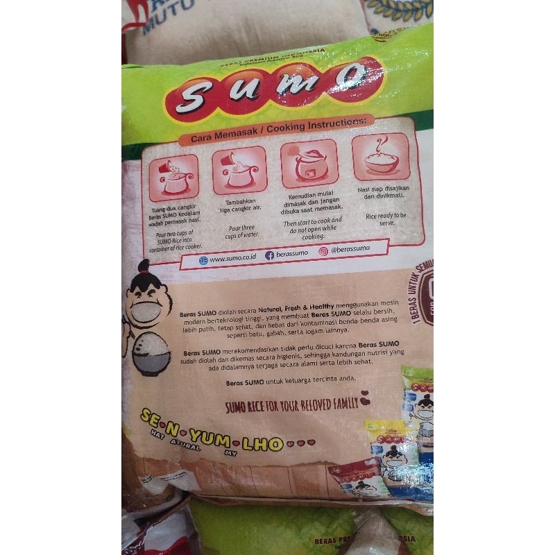 

Beras sumo hijau kemasan 10 kg / 5 kg / 3 kg