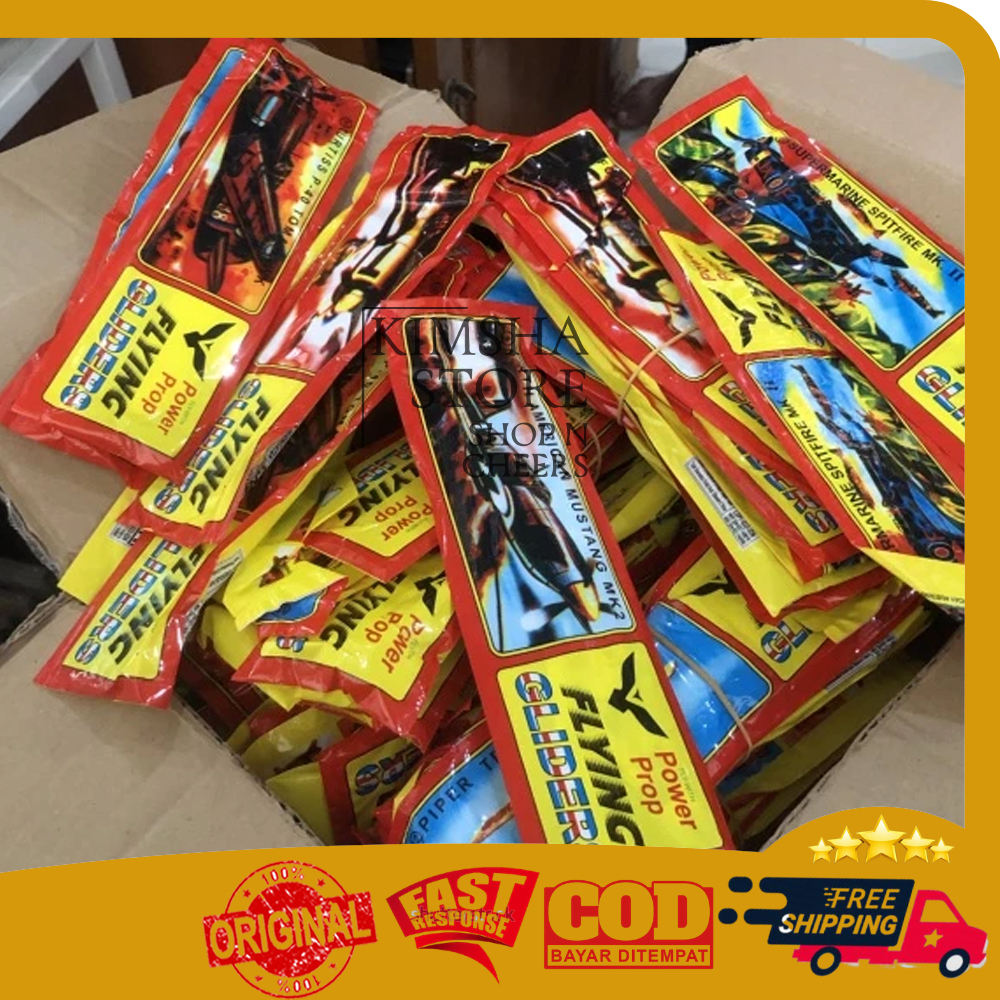 Pesawat Gabus Busa Permainan Jadul Lawas Tradisional Aircraft Plane Fly Glider Traditional Airplane 