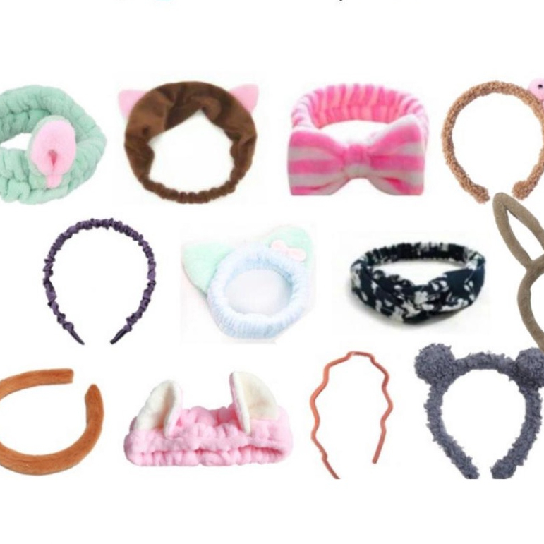 Bando Bandana Lucu / Bando Bandana Kain Motif Ala Korea / Koyo Rambut