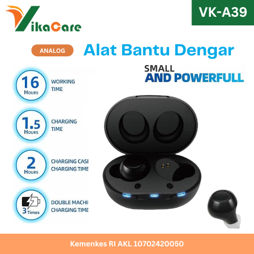 Alat Bantu Dengar Vikacare VK-A39 / Hearing Aid - Alat Bantu Pendengaran - Garansi 1 Tahun