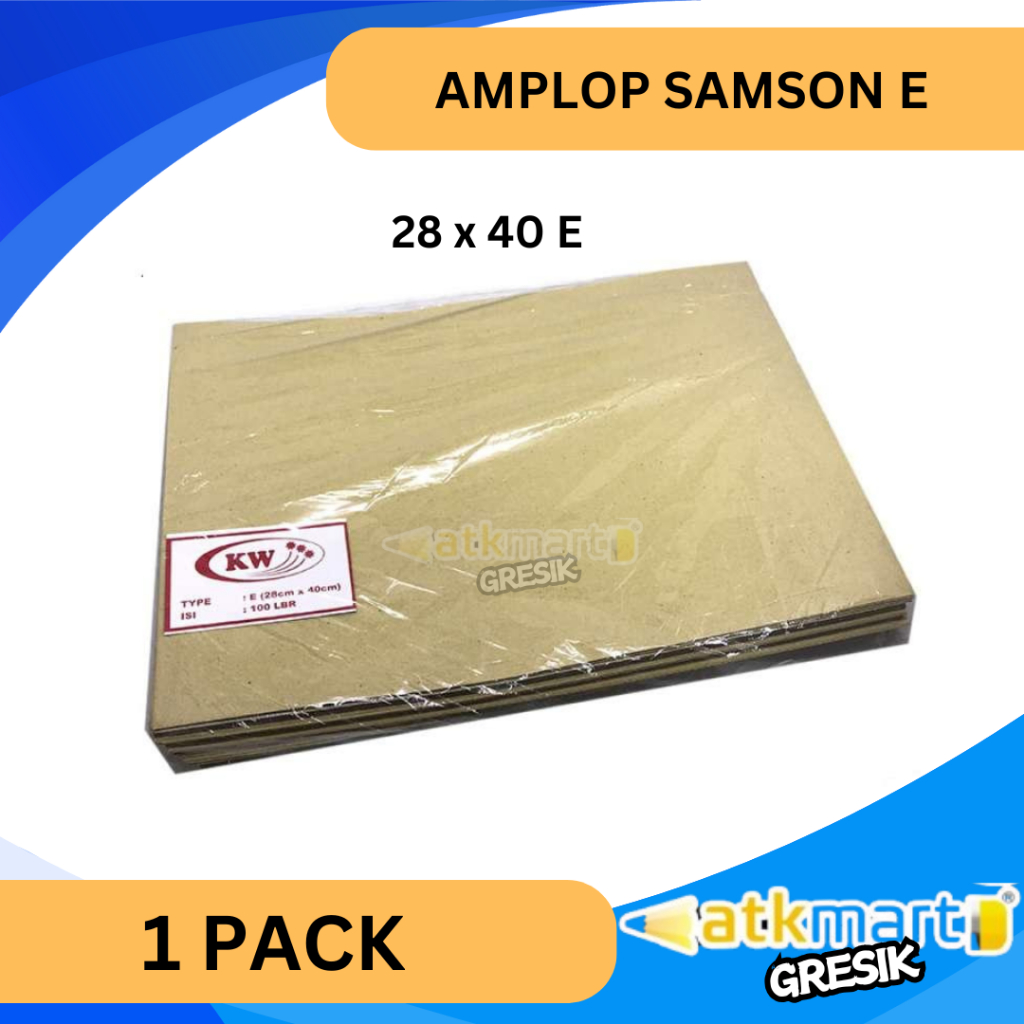 

(TERMURAH) AMPLOP SAMSON 1 PACK AMPLOP COKLAT AMPLOP UANG DOKUMEN 28 X 40 E 1 PACK ISI 100 LEMBAR