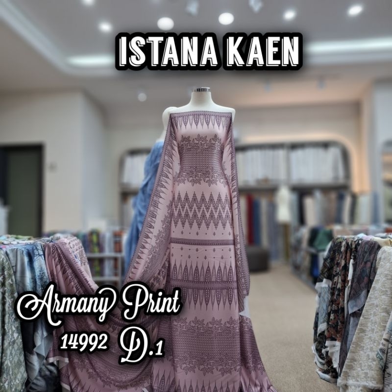 Bahan Silk Arm4ny Print | Arm4ny Print | Satin Arm4ny | Arm4ny Corak -ISTANAKAEN