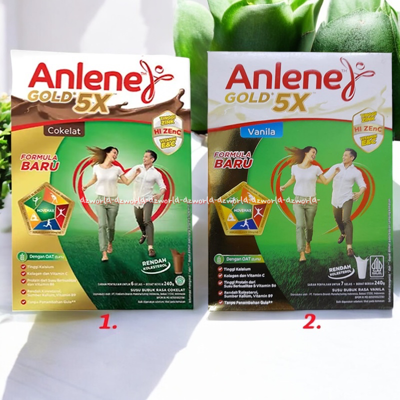 

Anlene Gold 5x 240gr Coklat Vanila Susu Anline Susu Tinggi Kalsium Untuk Usia 50tahun Anlen Golden Gold + 50+ Rasa Vanilla Cokelat 250 gr