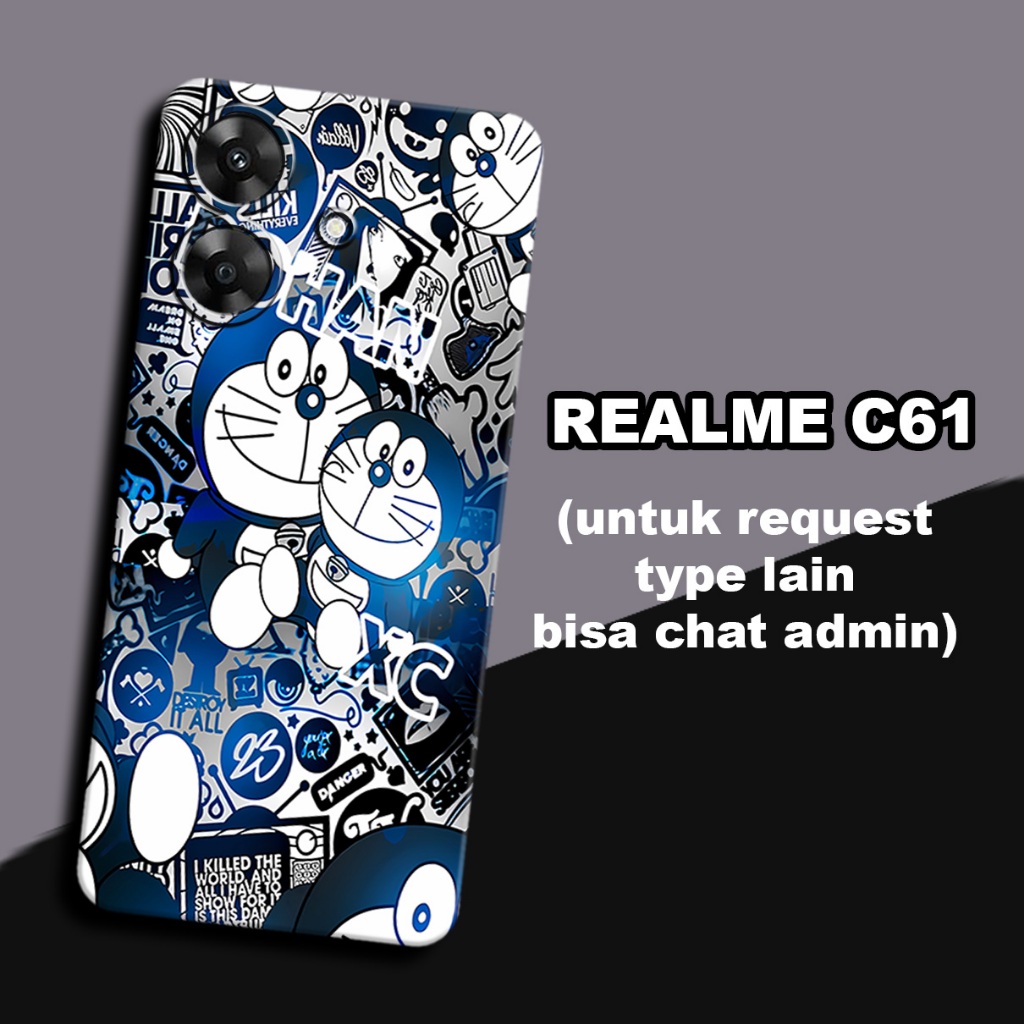 CC23/ Softcase karet lentur untuk realme c61/Motif kartun/case realme c61 /kesing realme c61  /silic